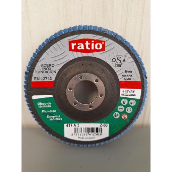 DISCO LAMINA ZIRCONIO Z80/115 RATIO